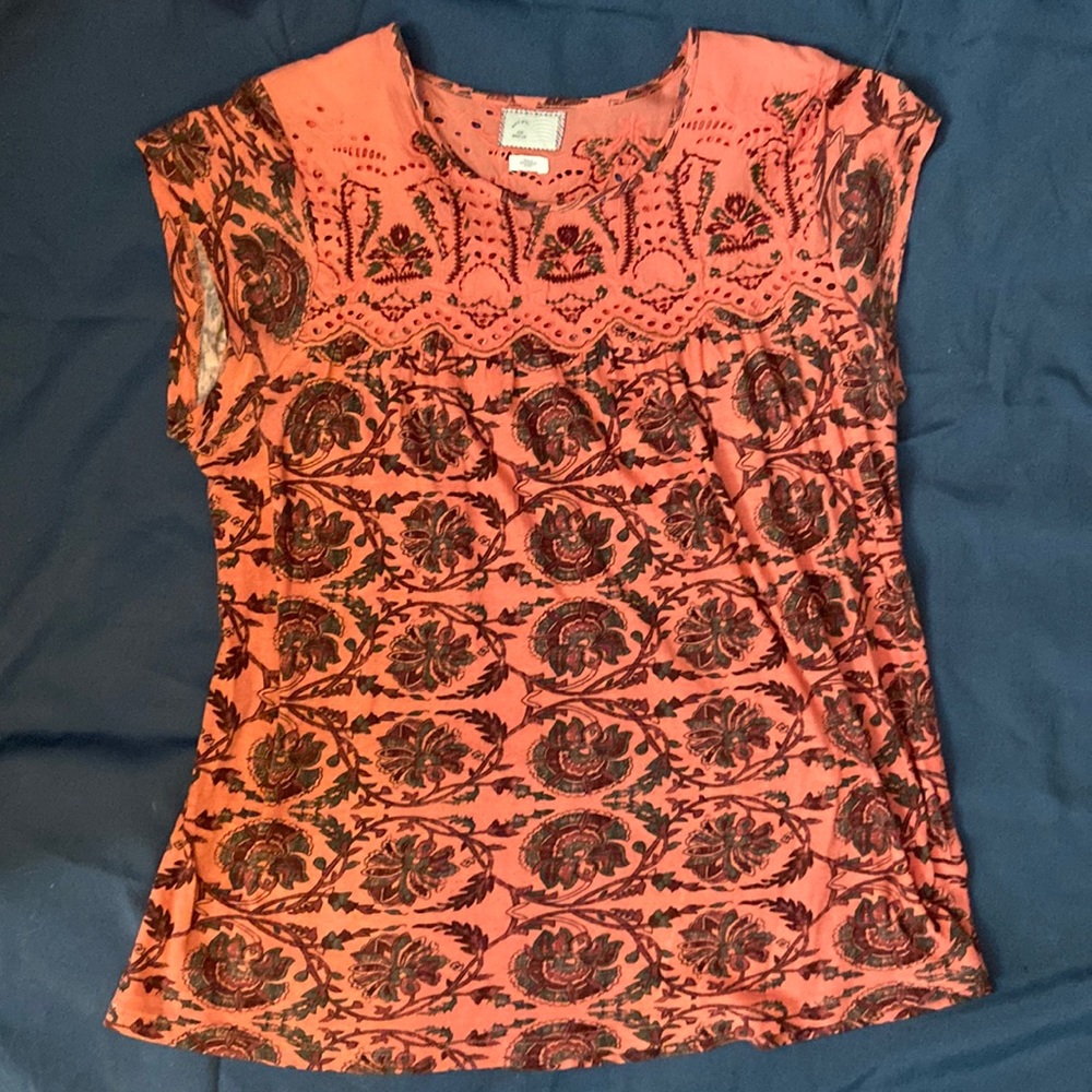 Anthropologie Floral Tee